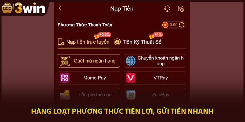 Hàng loạt phương thức tiện lợi, gửi tiền nhanh